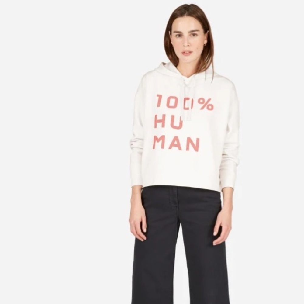 NWOT Everlane 100% Human Typography Hoodie